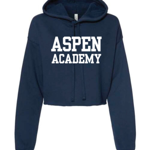 Aspen Academy Cropped Hoodie - Navy