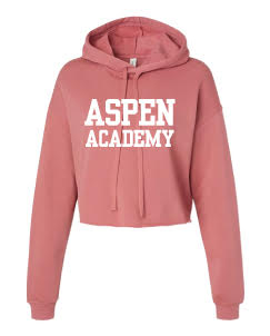 Aspen Academy Cropped Hoodie - Mauve