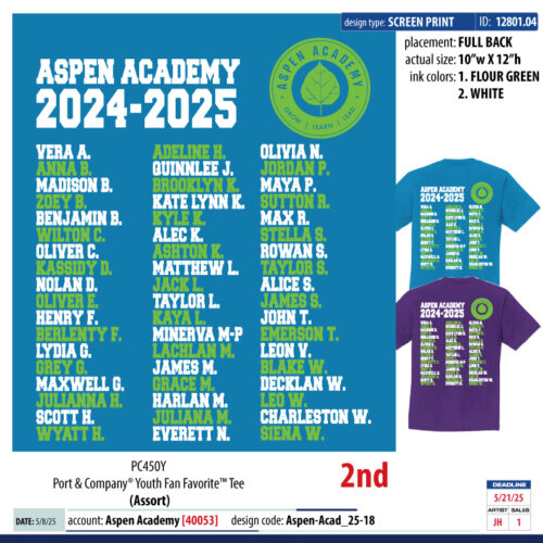 Grade Name Shirt Sale - 2nd Grade