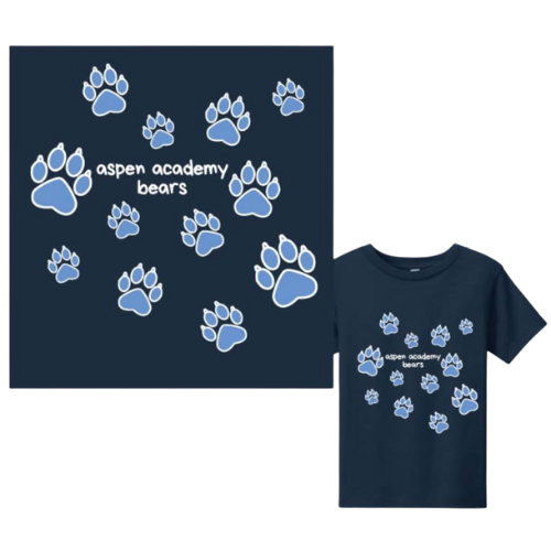 Navy Paws Tee (Early Learning 10% Off Sale!)